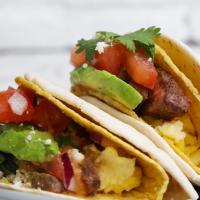 Double-Decker Steak Breakfast Tacos Recipe by Tasty_image