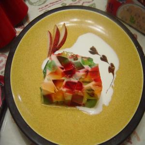 Stained Glass Cake With Milk Jello_image