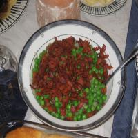 Peas With Shallots and Pancetta image