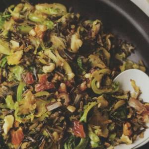 Wild Rice Brussels Sprouts and Smoked Gouda Salad_image