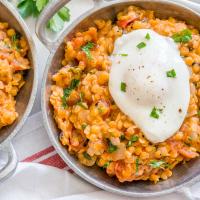 Breakfast Lentils with Poached Eggs_image