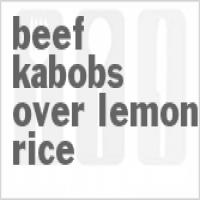 Beef Kabobs Over Lemon Rice_image