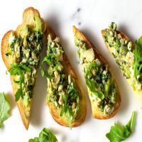Egg Salad Sandwiches With Green Olive, Celery and Parsley image