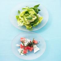 Green Salad with Basil Leaves image