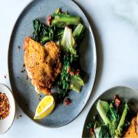 Crispy Chicken Thighs With Bacon and Wilted Escarole_image