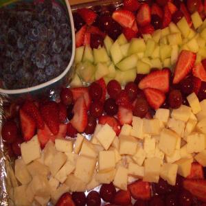American Flag Fruit and Cheese Tray image