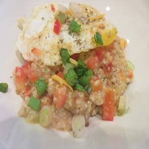 Savory Oatmeal With Cheddar and Fried Egg_image