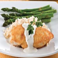 Parmesan-Crusted Chicken in Cream Sauce image