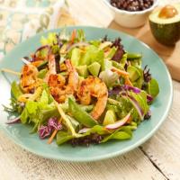 Grilled Shrimp, Snap Pea and Spring Mix Salad with Southwest Vinaigrette image