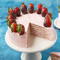 Frozen Chocolate-Strawberry Crêpe Cake_image