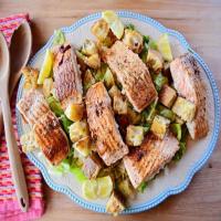 Chipotle Caesar Salad with Grilled Salmon image