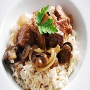 Beef Tips in Mushroom Sauce Crock Pot Recipe - 7 Points - LaaLoosh_image