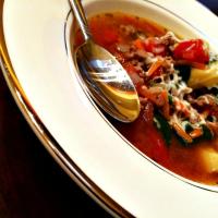 Cheese Tortellini Soup and Sausage_image