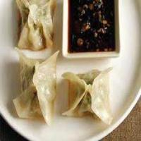Chicken Wontons with Hoisin Peanut Dipping Sauce image
