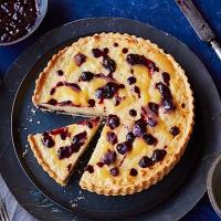 Lemon & blueberry rice pudding tart image