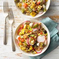 Farro Salad with Charred Shishito Peppers and Corn_image