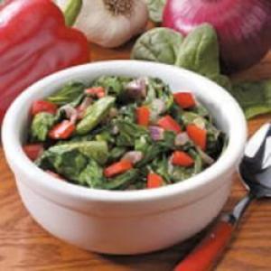 Sauteed Spinach and Peppers image