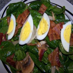 Spinach Salad With Warm Bacon Dressing image