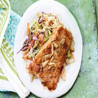 Grilled Wild Alaskan Pollock with BBQ Sauce and Pickled Slaw_image