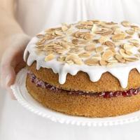 Cherry bakewell cake image