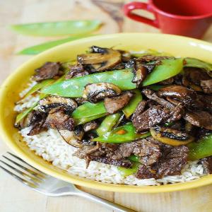 Asian Beef with Mushrooms and Snow Peas - Julia's Album_image