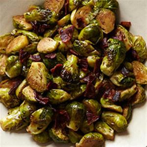 Glazed Brussels Sprouts with Bison Bacon_image