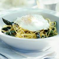 Linguine with asparagus & egg image