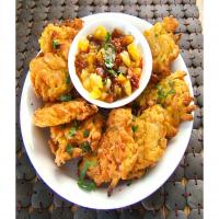 Indian Restaurant Style Onion Bhajia - Deep Fried Onion Fritters image