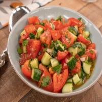 Tomato Cucumber Salad with Cumin Vinaigrette image