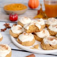 Brown Butter Pumpkin Cookies with Cream Cheese Icing_image