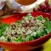 Arugula and Romaine Salad with Walnuts and Blue Cheese Vinaigrette image