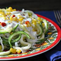 Mexican Squoodles with Creamy Fire-Roasted Green Chile Sauce_image