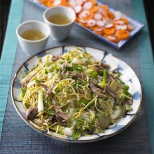 Duck & spring onion noodles image