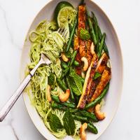 Basil-Cashew-Lime Vermicelli Bowls with Pork and Green Beans_image