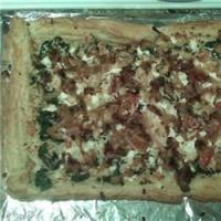 Puff Pastry Pizza with Spinach, Feta, and Caramelized Onion_image