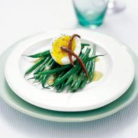Green beans with anchovy & soft egg image