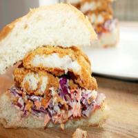 Creole Fried Fish Sandwich with Quick Slaw Recipe - (4.5/5) image