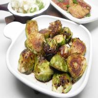 Oven-Roasted Brussels Sprouts with Garlic image