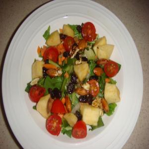 Colorful Vegetarian Spinach Salad image