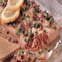 Poached Salmon with Honey-Mustard Sauce image