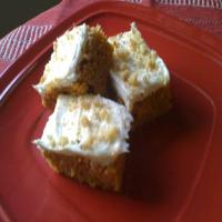 Butter (NOT OIL) Pumpkin Bars with Cream Cheese Frosting_image