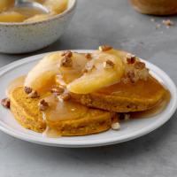 Pumpkin Pancakes with Apple Cider Compote_image