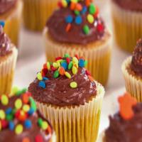 Mini Pumpkin Cupcakes with Chocolate Frosting_image