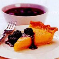 Lemon Chess Pie with Blackberry Compote_image
