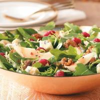 Raspberry Pear Salad with Glazed Walnuts image
