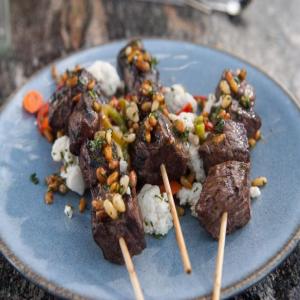 Chicago Beef Kebabs with Giardiniera and Gremolata_image
