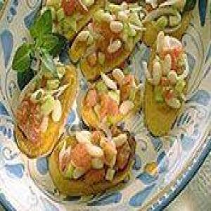 Bruschetta with Tomatoes, Beans and Fresh Herbs_image