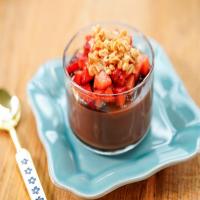 Chocolate Oat Milk Budino with Balsamic Strawberries image