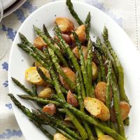 Rosemary Roasted Potatoes and Asparagus image