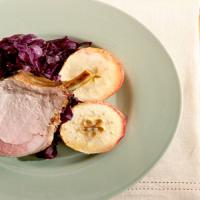 Pork Roast with Roasted Apples and Braised Red Cabbage image